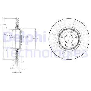 BG3688 DELPHI Тормозной диск (фото 1)