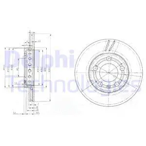 BG3695 DELPHI Тормозной диск (фото 1)