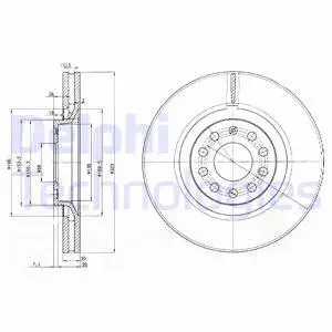 BG3714 DELPHI Тормозной диск (фото 1)