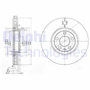 BG3740 DELPHI Тормозной диск (фото 1)