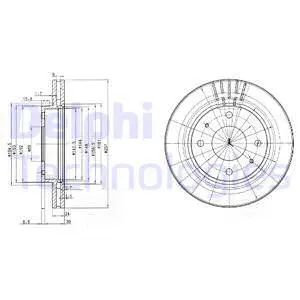 BG3750 DELPHI Тормозной диск (фото 1)