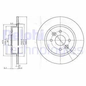 BG3804 DELPHI Тормозной диск (фото 1)