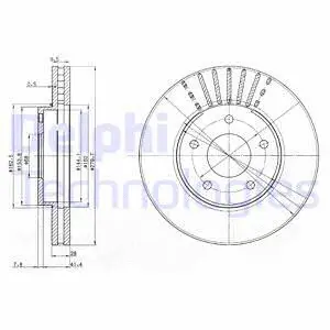 BG3816 DELPHI Тормозной диск (фото 1)