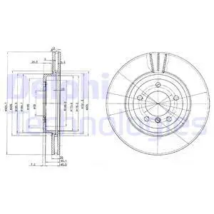 BG3830 DELPHI Тормозной диск (фото 1)