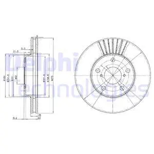 BG3856 DELPHI Тормозной диск (фото 1)