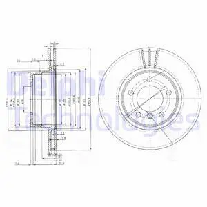 BG3870 DELPHI Тормозной диск (фото 1)