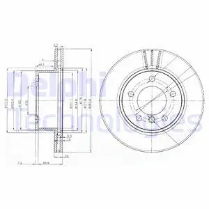 BG3899 DELPHI Тормозной диск (фото 1)