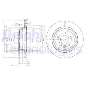 BG3919 DELPHI Тормозной диск (фото 1)
