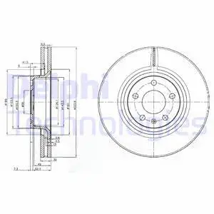 BG3939 DELPHI Тормозной диск (фото 1)