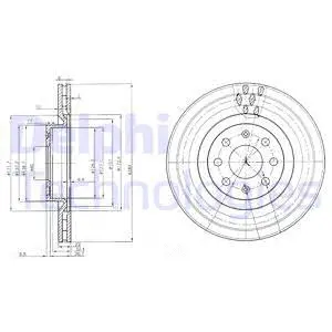 BG3944 DELPHI Тормозной диск (фото 1)