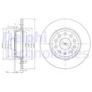 BG3954 DELPHI Тормозной диск (фото 1)