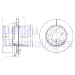 BG3961 DELPHI Тормозной диск (фото 1)