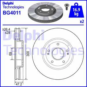 BG4011 DELPHI Тормозной диск (фото 1)