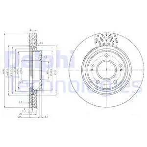 BG4034 DELPHI Тормозной диск (фото 1)