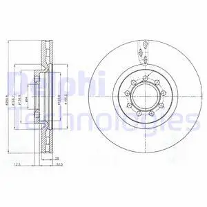 BG4101 DELPHI Тормозной диск (фото 1)