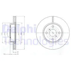 BG4116 DELPHI Тормозной диск (фото 1)