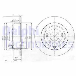 BG4136 DELPHI Тормозной диск (фото 1)
