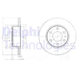 BG4165 DELPHI Тормозной диск (фото 1)
