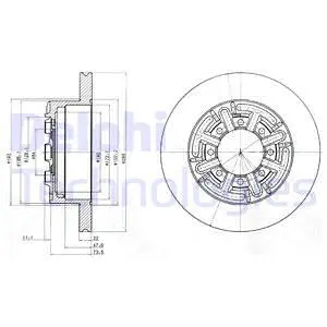 BG4171 DELPHI Тормозной диск (фото 1)