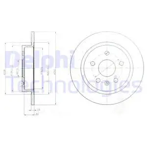 BG4188 DELPHI Тормозной диск (фото 1)