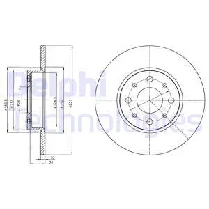BG4312 DELPHI Тормозной диск (фото 1)