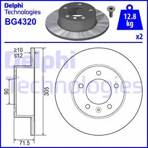 BG4320 DELPHI Тормозной диск (фото 1)