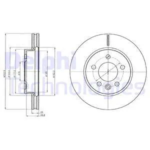 BG4343 DELPHI Тормозной диск (фото 1)