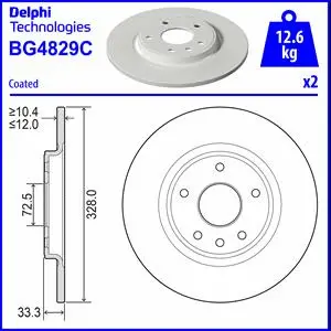 BG4829C DELPHI Тормозной диск (фото 1)