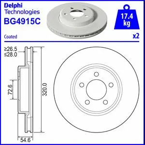 BG4915C DELPHI Тормозной диск (фото 1)