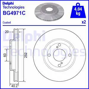 BG4971C DELPHI Тормозной диск (фото 1)