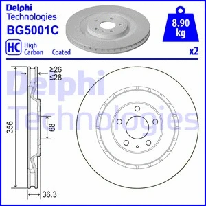 BG5001C DELPHI Тормозной диск (фото 1)