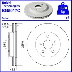 BG5017C DELPHI Тормозной диск (фото 1)