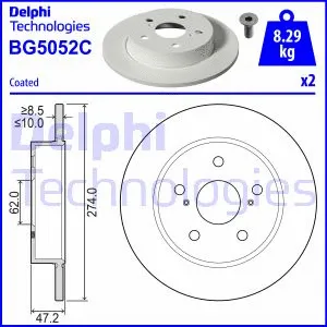 BG5052C DELPHI Тормозной диск (фото 1)