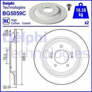 BG5059C DELPHI Тормозной диск (фото 1)