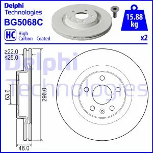 BG5068C DELPHI Тормозной диск (фото 1)