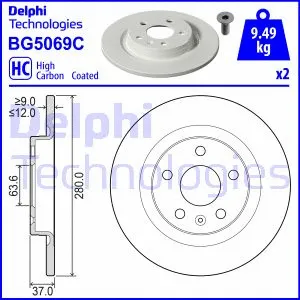 BG5069C DELPHI Тормозной диск (фото 1)