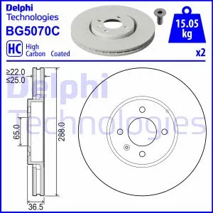 BG5070C DELPHI Тормозной диск (фото 1)