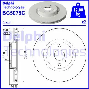 BG5075C DELPHI Тормозной диск (фото 1)