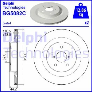 BG5082C DELPHI Тормозной диск (фото 1)
