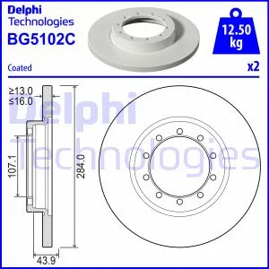 BG5102C DELPHI Тормозной диск (фото 1)