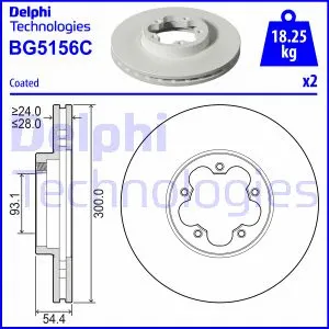 BG5156C DELPHI Тормозной диск (фото 1)