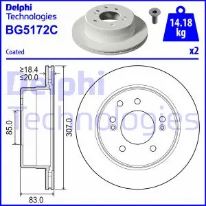 BG5172C DELPHI Тормозной диск (фото 1)