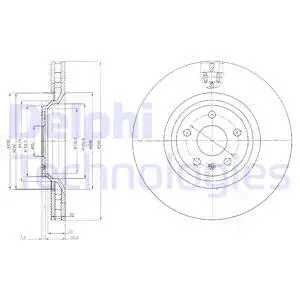 BG9054 DELPHI Тормозной диск (фото 1)