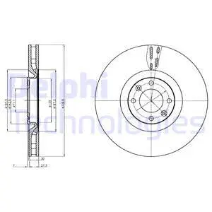 BG9107 DELPHI Тормозной диск (фото 1)