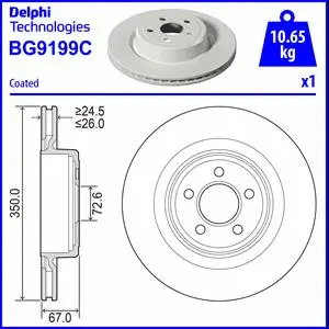 BG9199C DELPHI Тормозной диск (фото 1)