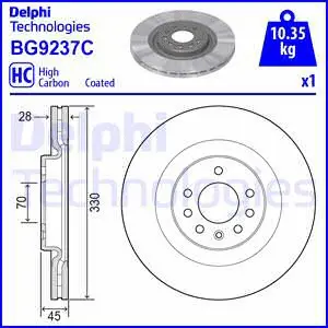 BG9237C DELPHI Тормозной диск (фото 1)