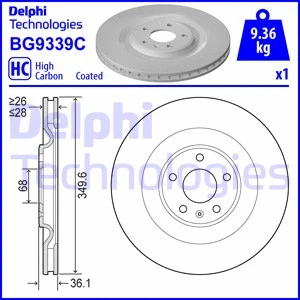 BG9339C DELPHI Тормозной диск (фото 1)