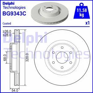 BG9343C DELPHI Тормозной диск (фото 1)