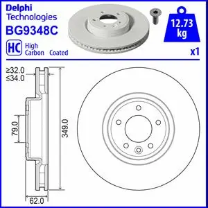 BG9348C DELPHI Тормозной диск (фото 1)