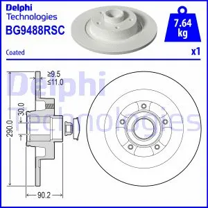 BG9488RSC DELPHI Тормозной диск (фото 1)